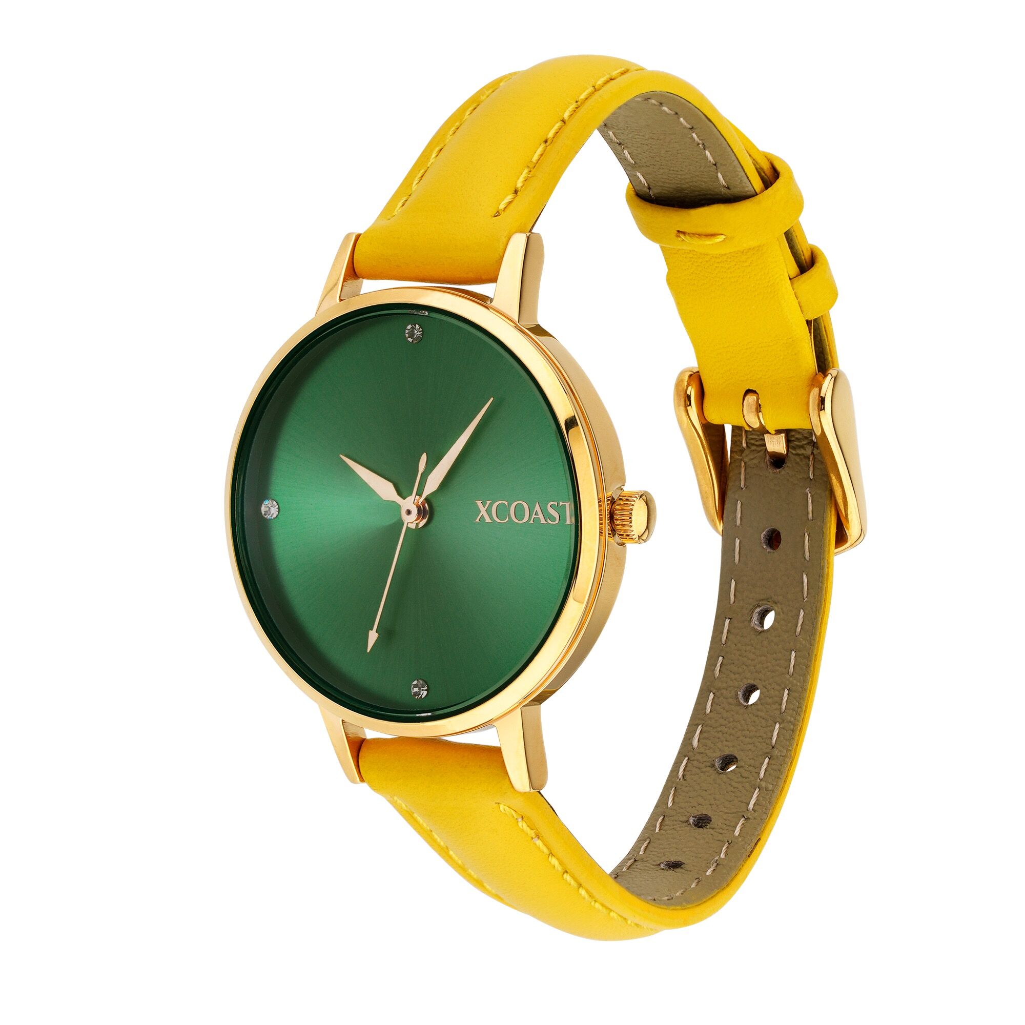 XCOAST Acapulco Gold Yellow | Schmale Analoguhr für Damen – Bild 2