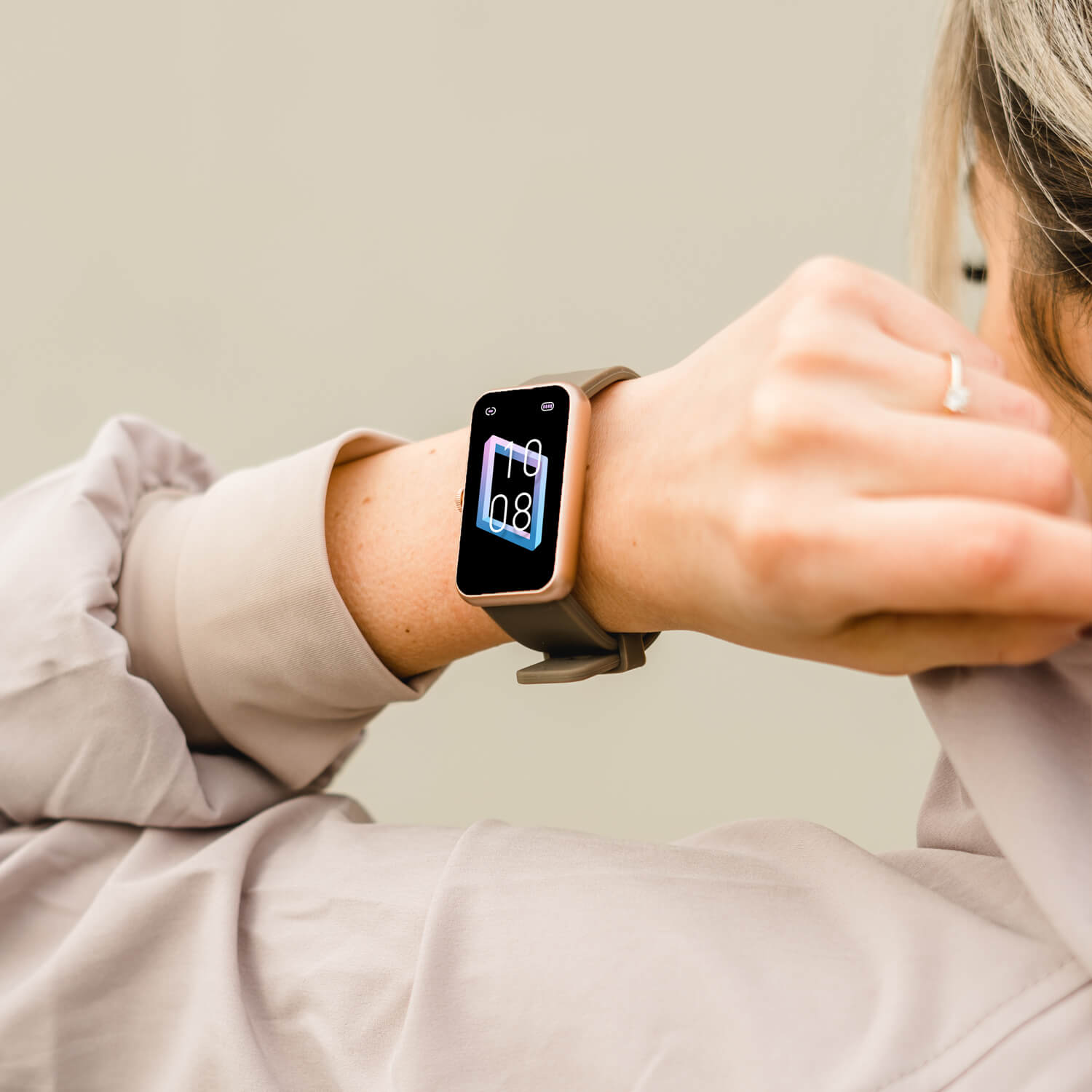 IVE2 Taupe | Smartwatch | Fitnessuhr Unisex – Bild 4