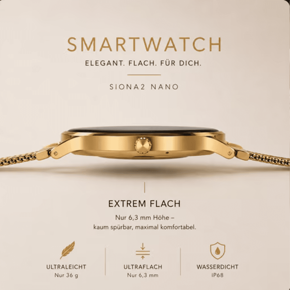 Elegante Damen Smartwatch in Citrin Gold – Fitness & Stil perfekt kombiniert – Bild 5
