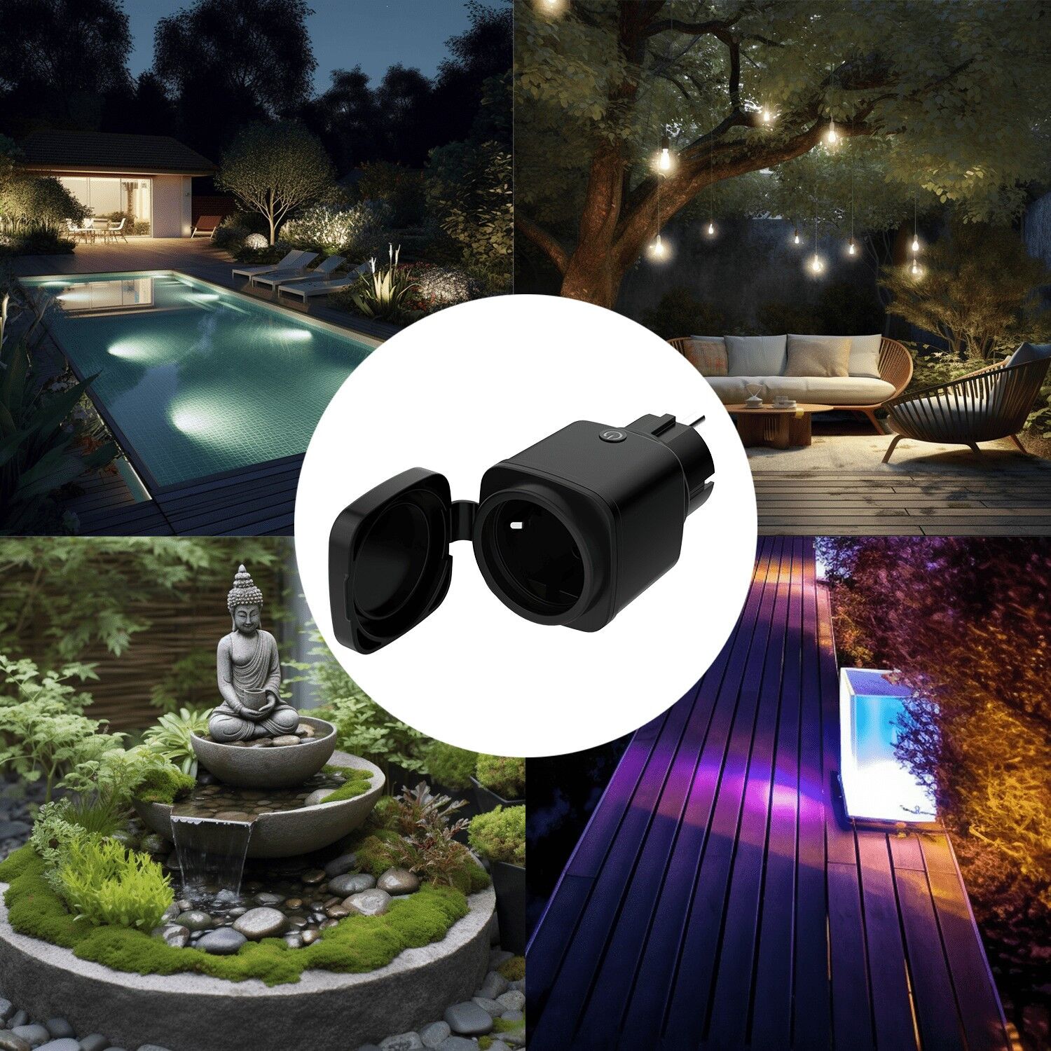 XCOAST Outdoor-Smart-Steckdose mit WLAN-Steuerung