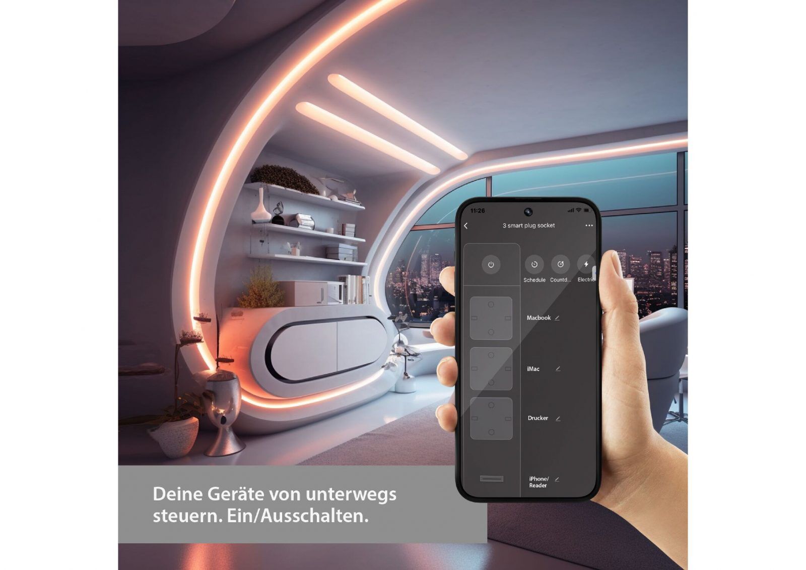 XCOAST WLAN Steckdosenleiste mit USB-Ladefunktion