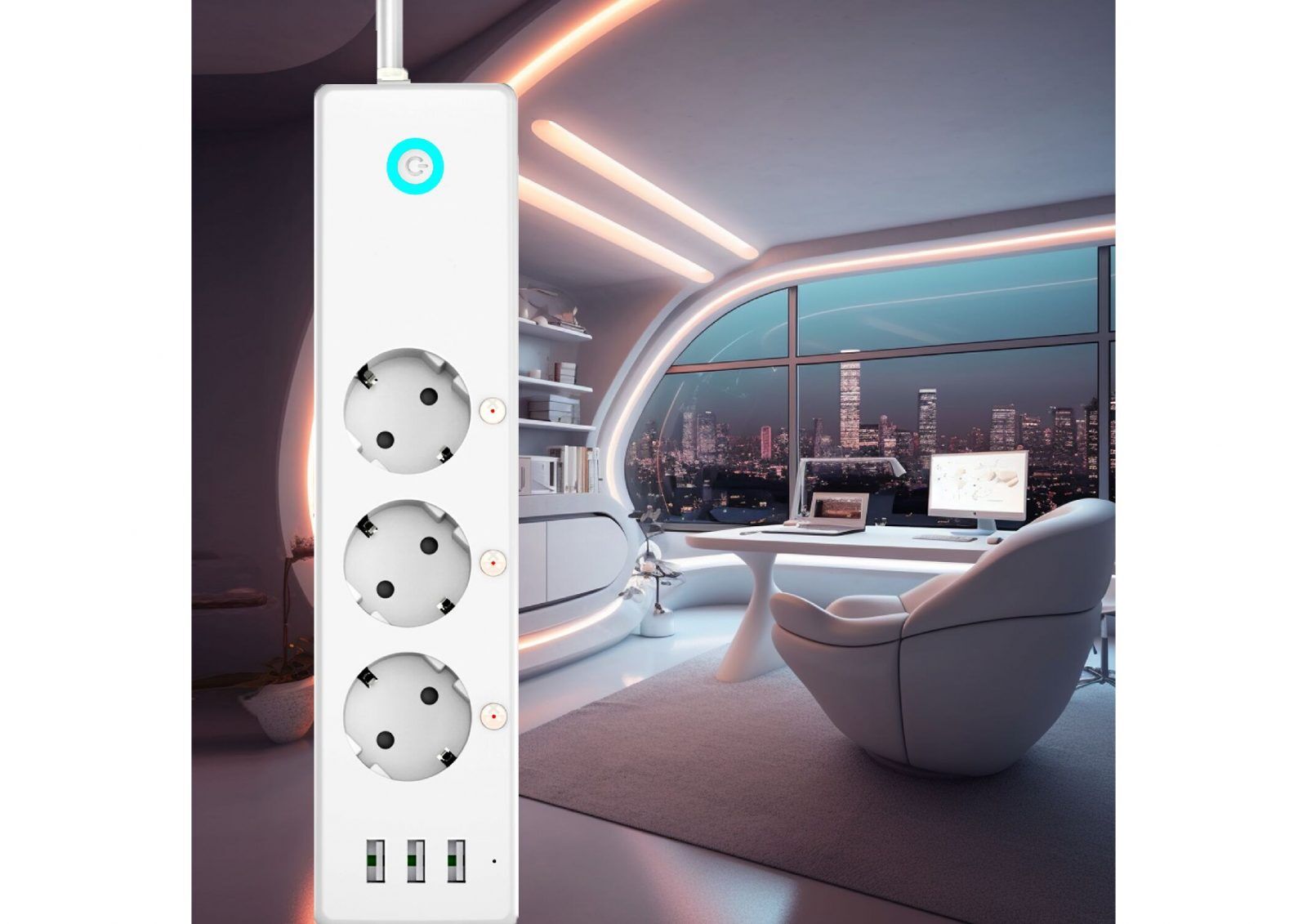 WIFI 3er Steckdosenleiste mit USB Ports – Bild 9
