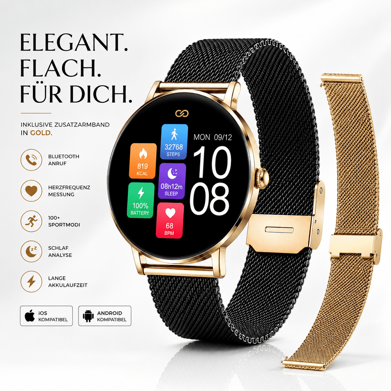 Elegante Fitnessuhr Damen