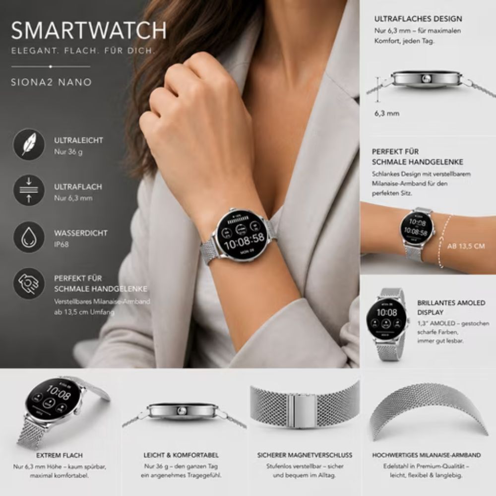 Smartwatch mit Zykluskalender