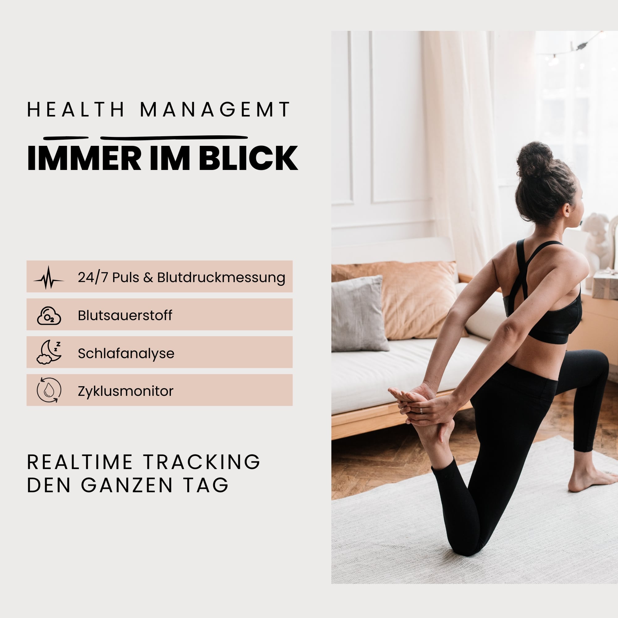 Damen Smartwatch Rot mit Magnetarmband – SIONA 2 AMOLED IP68 – Bild 2