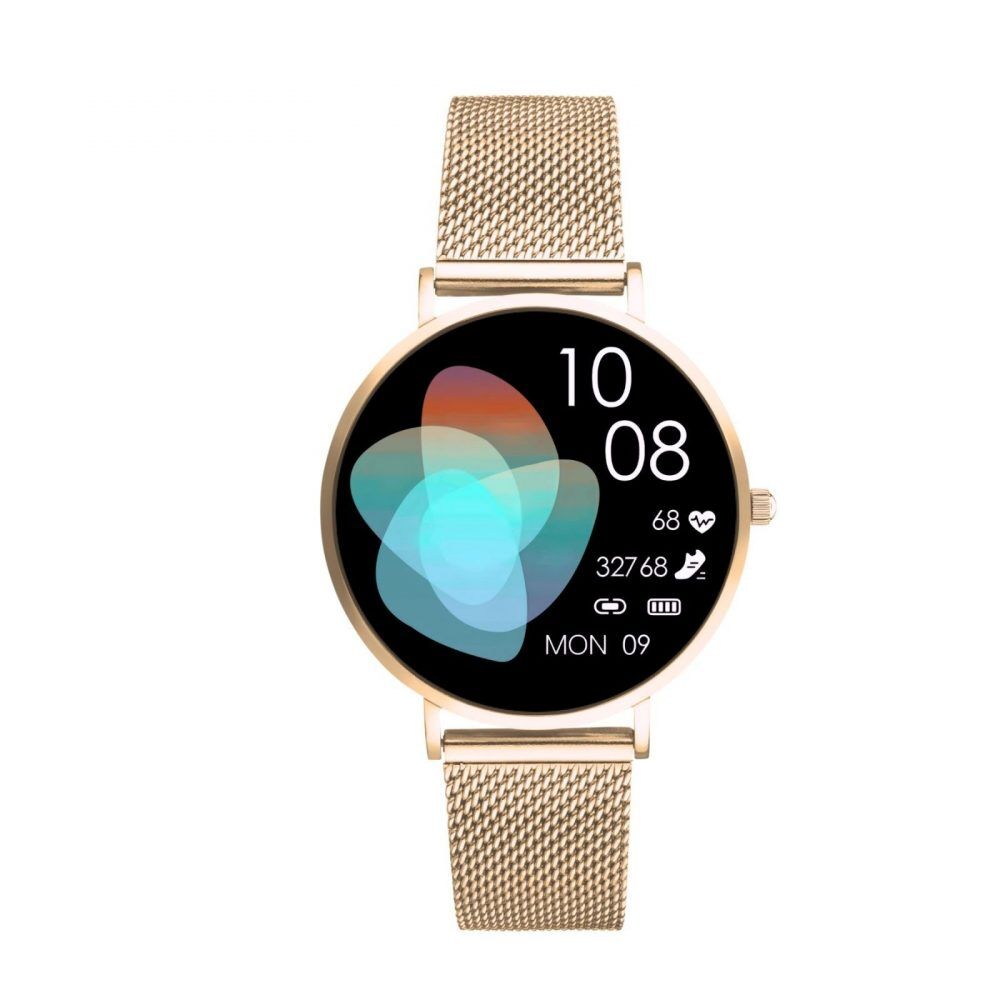 Ultraflache Damen Smartwatch Roségold mit AMOLED-Display