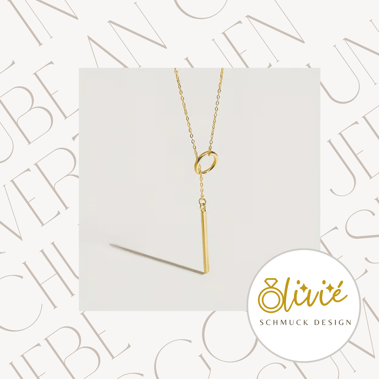 elegante Gold Halskette für Damen vergoldet aus 316L Edelstahl