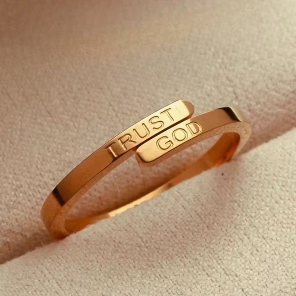 Geschenkidee Ring TRUST GOD