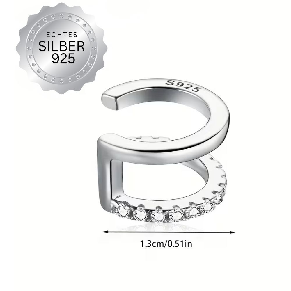 Ohrschmuck ohne Ohrloch 925 Silber Ear Cuff Damen