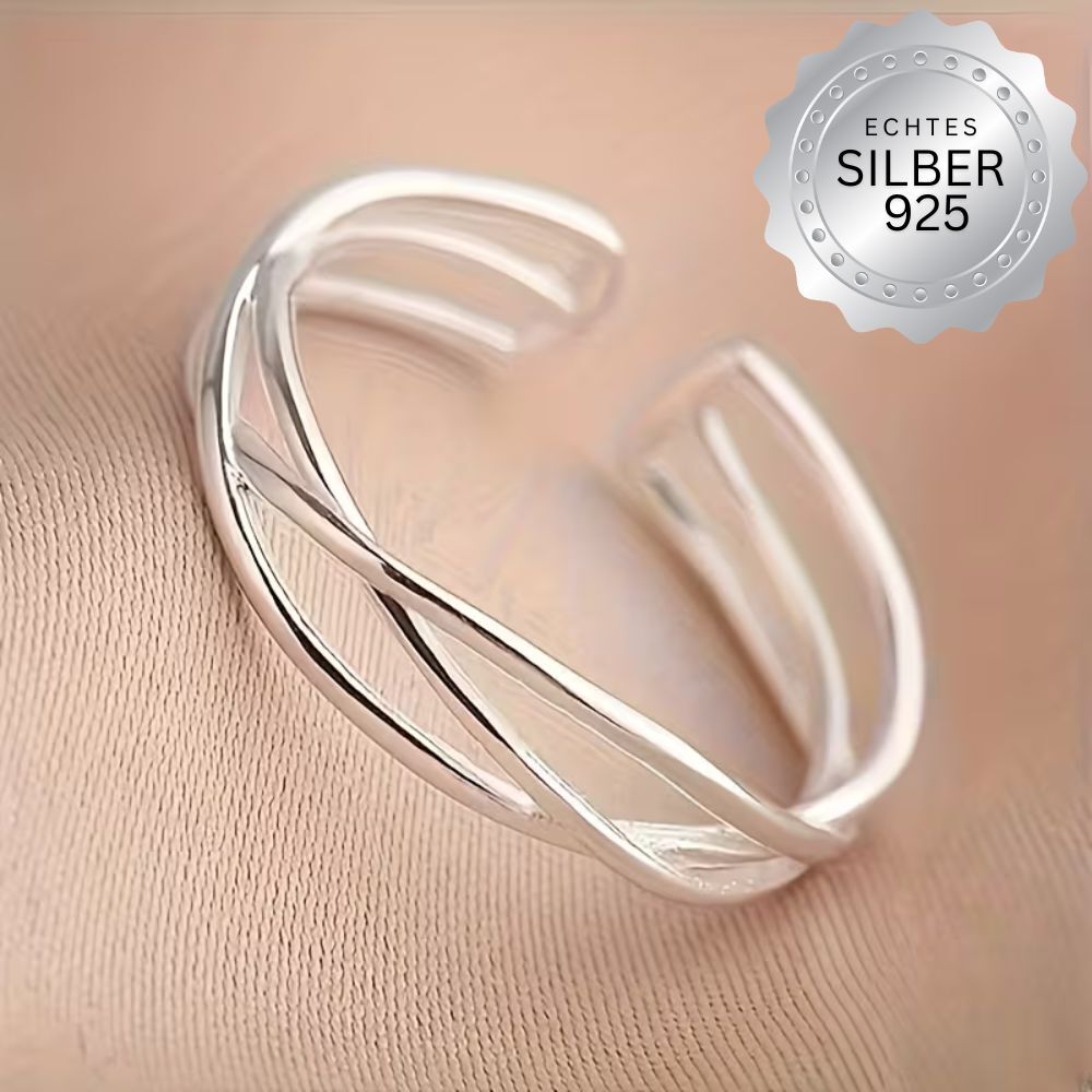 Silberring Damen 925 – Eleganter minimalistischer Ring verstellbar – Bild 5